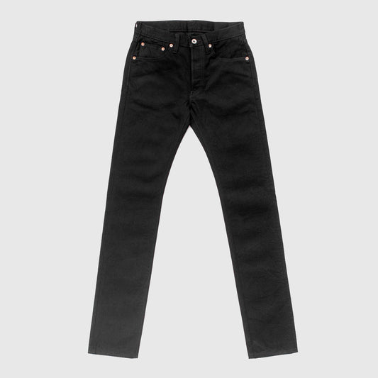 14oz Selvedge Denim Slim Tapered Jeans - Black
