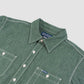 Mock Twist Selvedge Chambray Work Shirt - Green