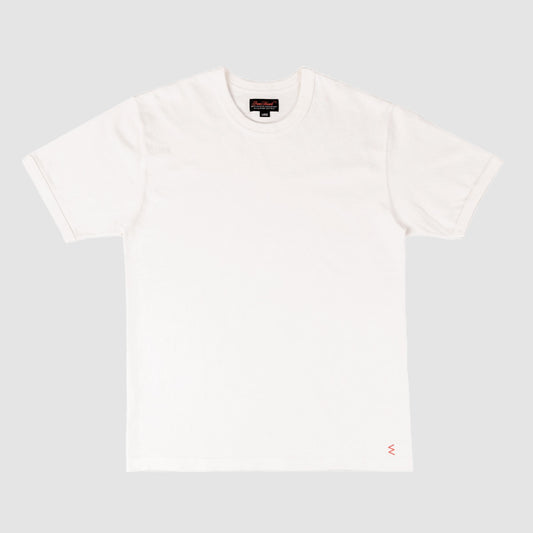 11oz Cotton Knit Crew Neck Short Sleeved T-Shirt - White