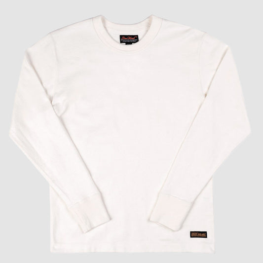 11oz Cotton Knit Crew Neck Sweater - White