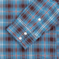 Ultra Heavy Flannel Blanket Check Western Shirt - Sax Blue